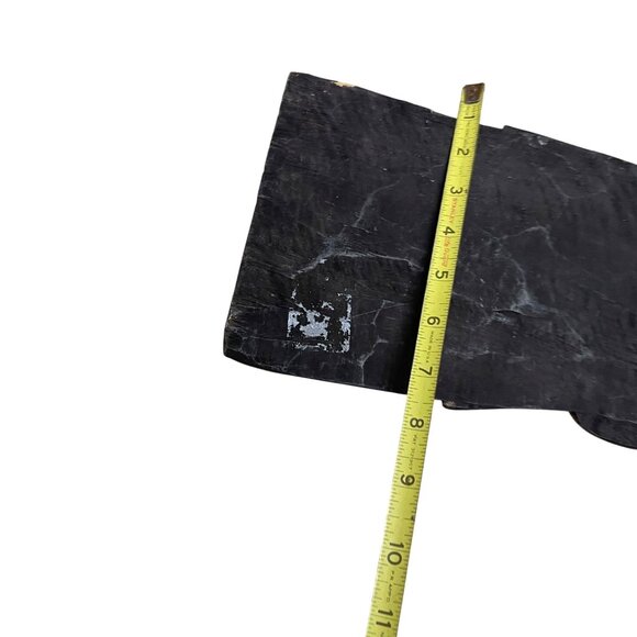 African Tribal Wood Carving Wall Art With Intricate Orange Black Design   5 1/2 - Picture 6 of 10